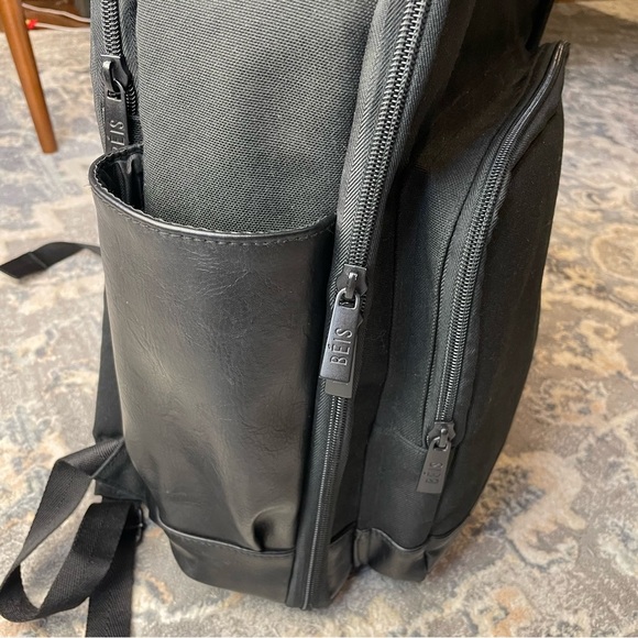 BEIS Sleek Black Travel Backpack - Picture 7 of 15